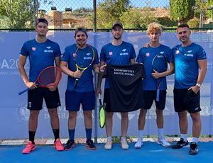Reprezentacja tenisistów UJ na Akademickich Mistrzostwach Europy Granada 2023.