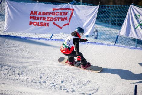 Photo no. 16 (20)
                                                         AKADEMICKIE MISTRZOSTWA POLSKI w Snowboardzie - Szczawnica 2-5.03.2023
                            