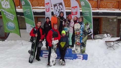 Photo no. 11 (37)
                                                         AKADEMICKIE MISTRZOSTWA MAŁOPOLSKI w Snowboardzie i w Narciarstwie alpejskim - Kluszkowce 9-10.01.2019
                            